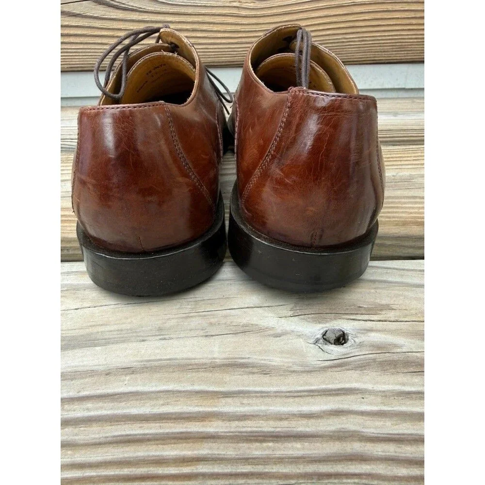 Mens Johnston & Murphy Brown Woven Leather Oxfords Size 11M